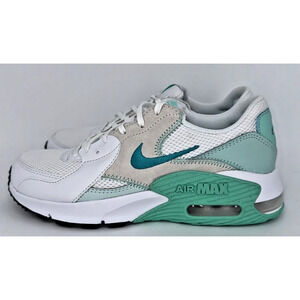 Nike Air Max White and Teal Sneakers